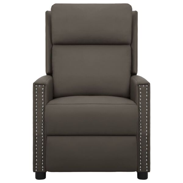 vidaXL Fauteuil de massage Gris Similicuir