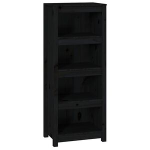 vidaXL Biblioth&egrave;que Noir 50x35x125,5 cm Bois de pin massif