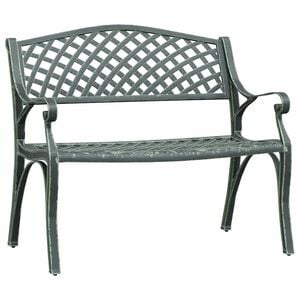 vidaXL Banc de jardin 102 cm Aluminium coul&eacute; Vert