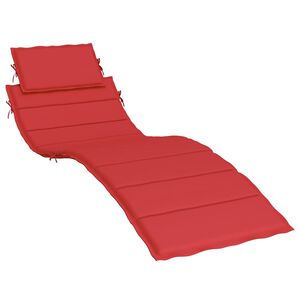 vidaXL Coussin de chaise longue rouge 186x58x4 cm tissu oxford