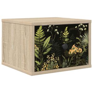 vidaXL Cabinet de chevet mural RHENEN Ch&ecirc;ne Sonoma 36 x 33 x 25 cm