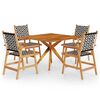 vidaXL Ensemble &agrave; manger de jardin 5 pcs Bois d'acacia massif