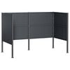 vidaXL &Eacute;cran pour poubelle 167 x 85 x 113 cm Acier Anthracite