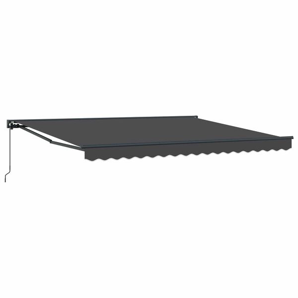 vidaXL Auvent R&eacute;tractable Anthracite 400 &times; 300 cm Aluminium et Tissu