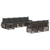 vidaXL Ensemble de canap&eacute; de jardin 10 pcs Gris et Gris fonc&eacute;