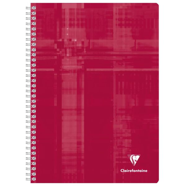 Clairefontaine Cahiers &agrave; reliure spiral&eacute;e A4 90 Feuilles carr&eacute;es 5 pcs