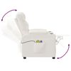 vidaXL Fauteuil de massage électrique Crème Similicuir