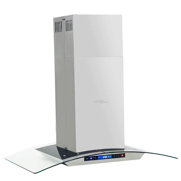 vidaXL Hotte &icirc;lot avec &eacute;cran tactile LCD et capteur 90 cm 756 m&sup3;/h LED