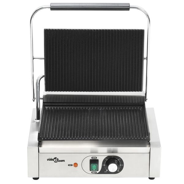 vidaXL Grill rainur&eacute; pour panini 2200 W 43x30,5x20 cm