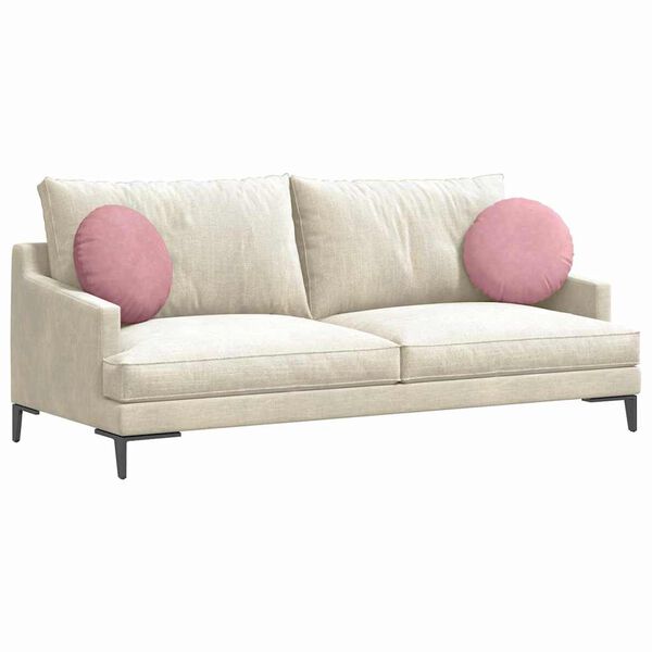 vidaXL Coussins de siège 2 pcs Rose Ø 40 x 13 cm Velours