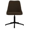 vidaXL Chaise pivotante de bureau Marron fonc&eacute; Tissu