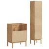 vidaXL Ensemble de mobilier de salle de bain 2 pcs Cire marron