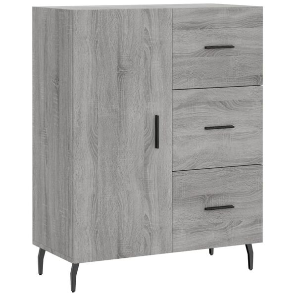 vidaXL Buffet sonoma gris 69,5x34x90 cm bois d'ing&eacute;nierie