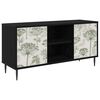 vidaXL Meuble TV GOTHA 102 x 33 x 51 cm Ch&ecirc;ne noir Bois d'ing&eacute;nierie