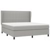vidaXL Sommier &agrave; lattes de lit avec matelas Gris clair 160x200cm Tissu