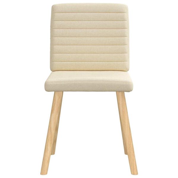 vidaXL Chaises &agrave; manger lot de 6 cr&egrave;me tissu