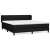 vidaXL Sommier &agrave; lattes de lit avec matelas Noir 180x200 cm Tissu