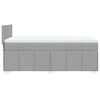 vidaXL Sommier &agrave; lattes de lit et matelas Gris clair 90x190 cm Tissu