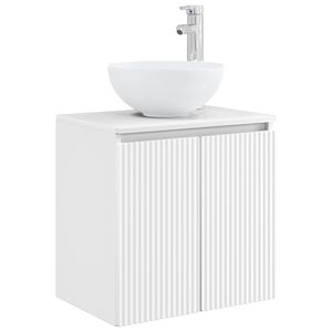 vidaXL Vanit&eacute; de lavabo mural Blanc 49,5 x 35 x 63 cm