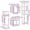 vidaXL Ensemble de mobilier de salle de bain 4 pcs Ch&ecirc;ne Sonoma