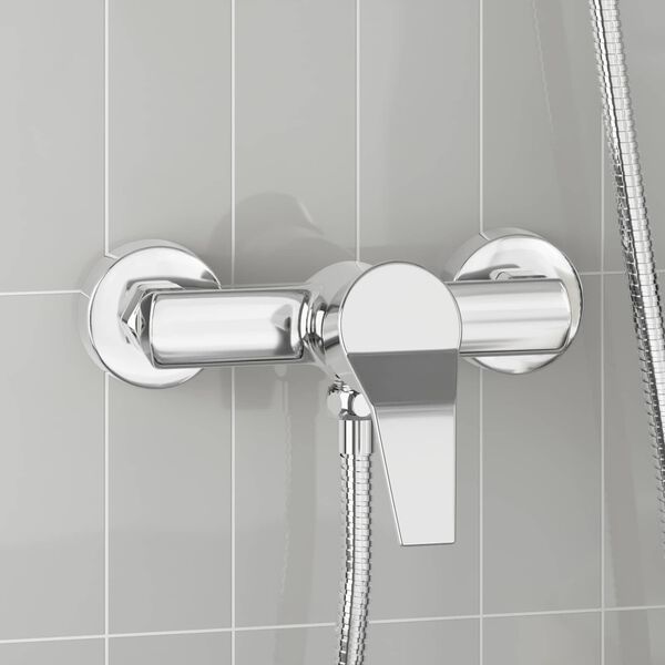 vidaXL Robinet de Douche Mixer Chrome G 1 / 2 pouces Laiton