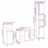 vidaXL Ensemble de mobilier de salle de bain 3 pcs Ch&ecirc;ne noir