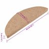 vidaXL Tapis d'escalier autocollants 15 pcs 56x17x3 cm Beige