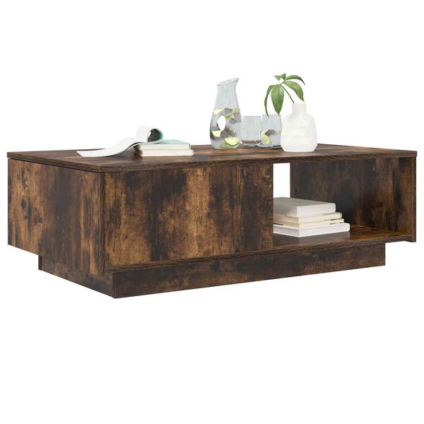 vidaXL Table basse Ch&ecirc;ne fum&eacute; 95 x 55 x 31 cm Bois d'ing&eacute;nierie