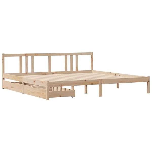 vidaXL Cadre de lit sans matelas 200x200 cm bois massif de pin