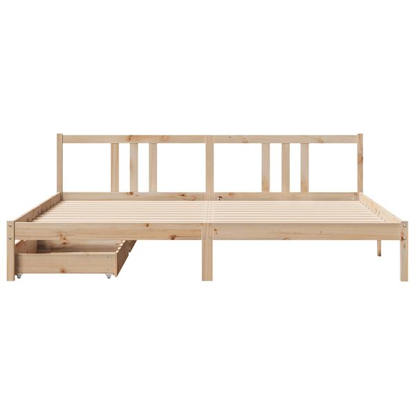 vidaXL Cadre de lit sans matelas 200x200 cm bois massif de pin