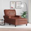vidaXL Chaise longue Brun Brillant 91 x 157 x 91 cm Simili cuir