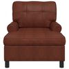 vidaXL Chaise longue Brun Brillant 91 x 157 x 91 cm Simili cuir