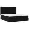 VidaXL Cadre de lit ottoman avec matelas noir 180x200cm velours