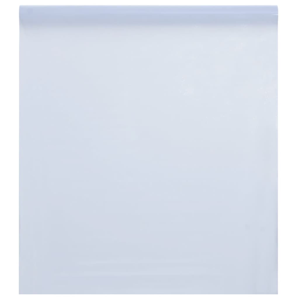 vidaXL Film de fenêtre statique dépoli blanc transparent 45x1000cm PVC
