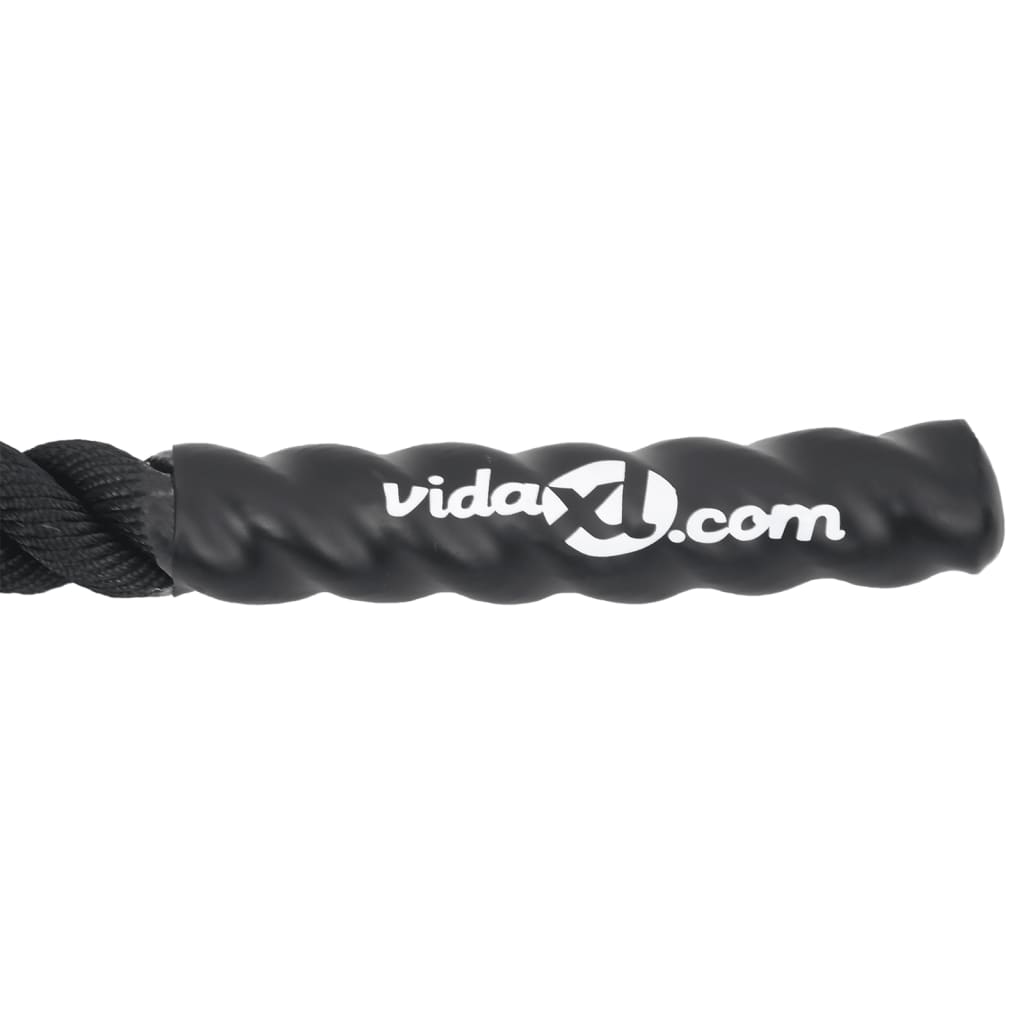 vidaXL Corde de combat noir 12 m 9 kg polyester