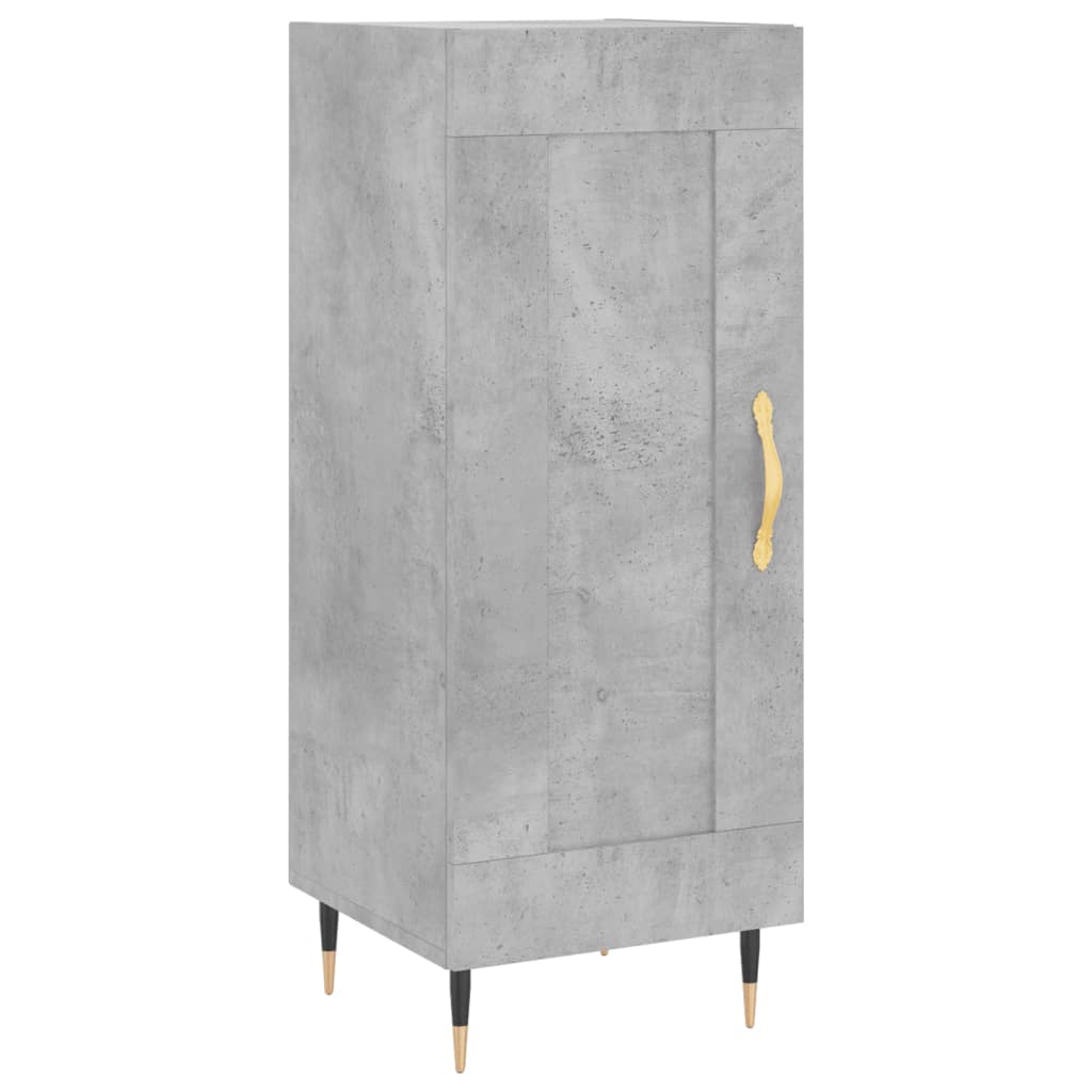 vidaXL Buffet haut Gris béton 34,5x34x180 cm Bois d'ingénierie