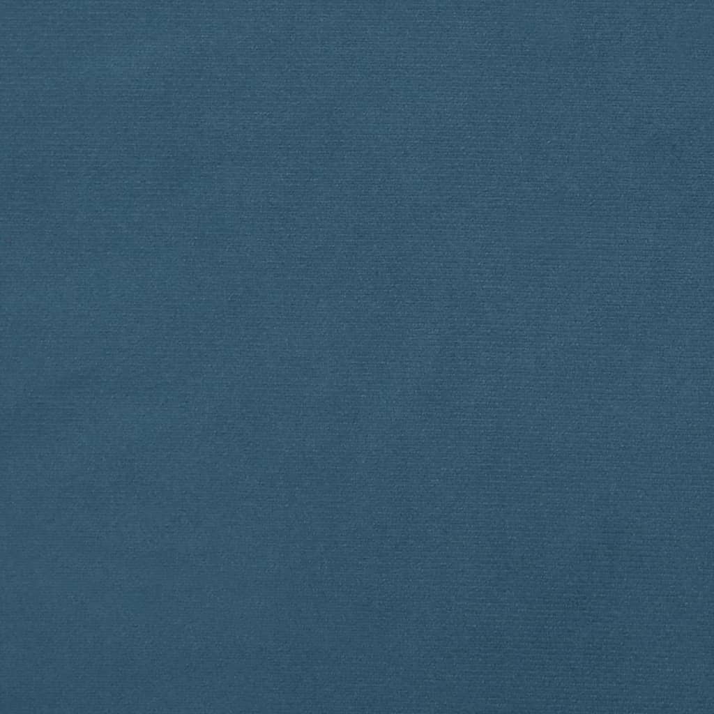 vidaXL Tête de lit avec oreilles Bleu foncé 103x23x118/128 cm Velours