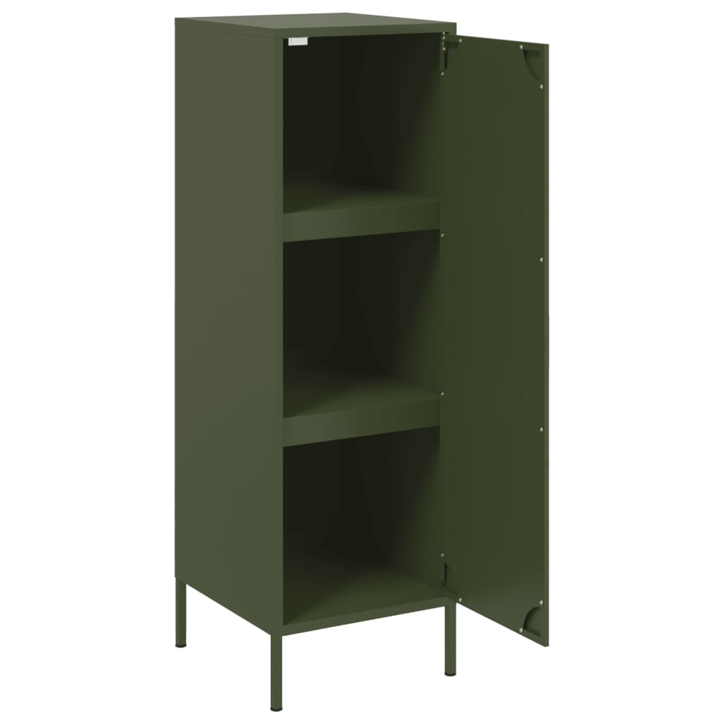 vidaXL Buffet vert olive 36x39x113 cm acier