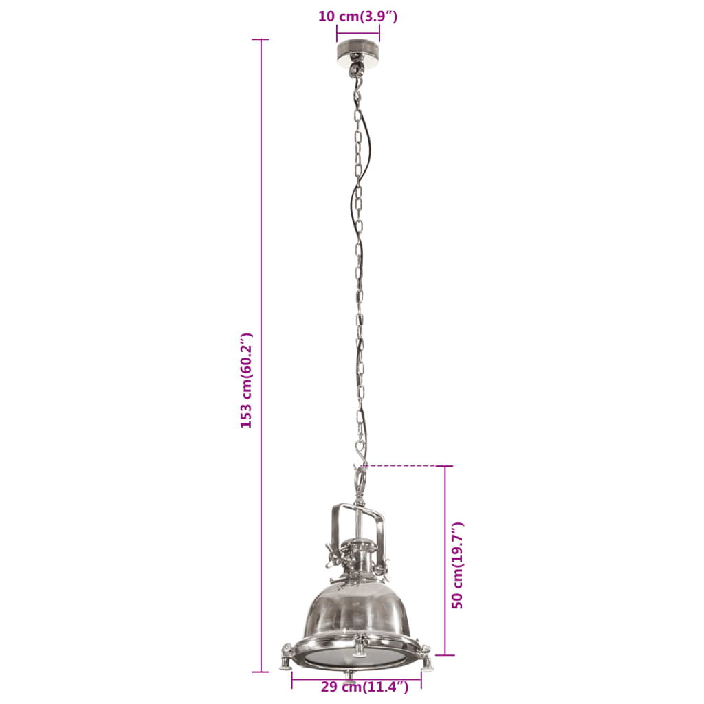 vidaXL Lampe suspendue 29x29x153 cm aluminium