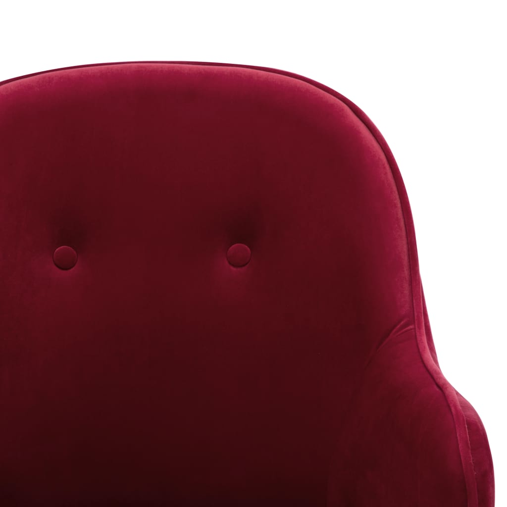 vidaXL Chaise à bascule Rouge bordeaux Velours