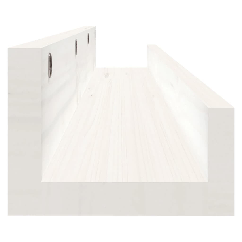 vidaXL Étagères murales 2 pcs Blanc 110x12x9 cm Bois de pin massif