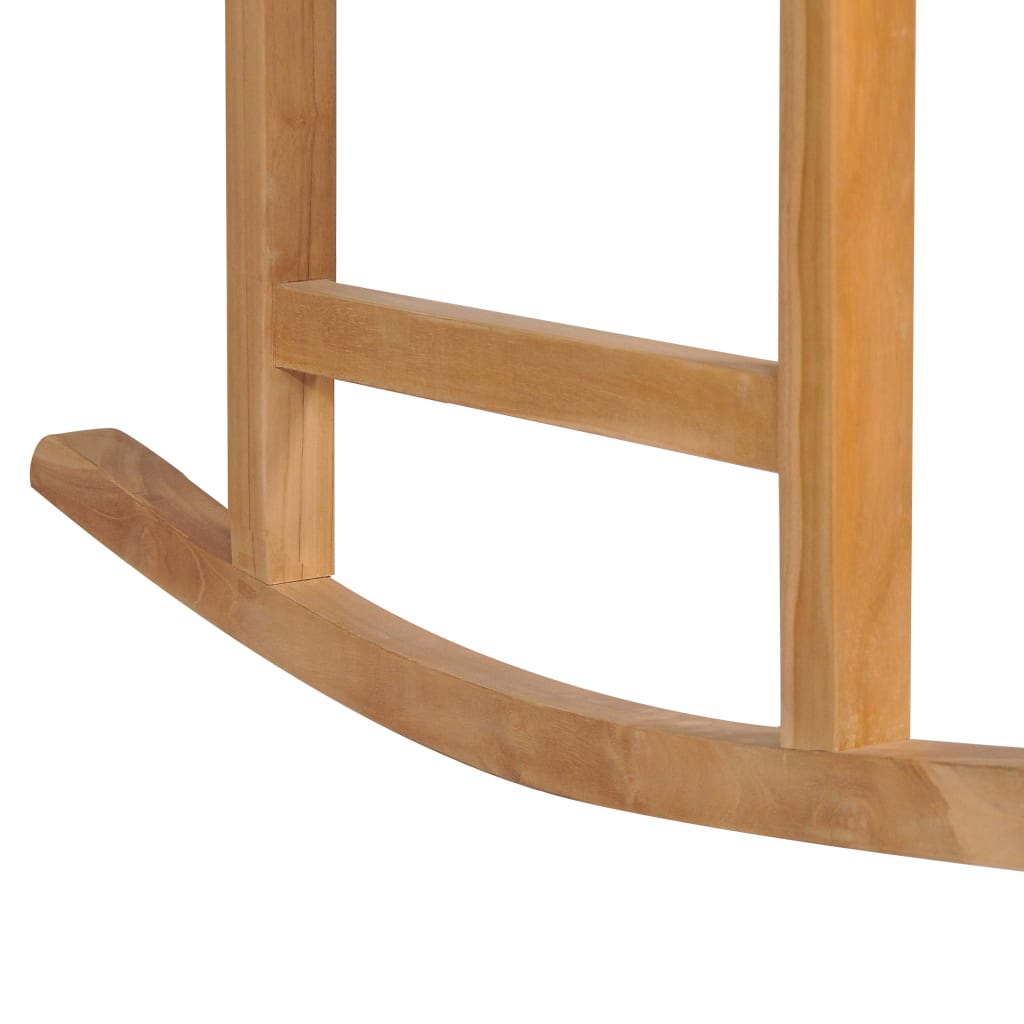 vidaXL Chaise à bascule bois de teck massif