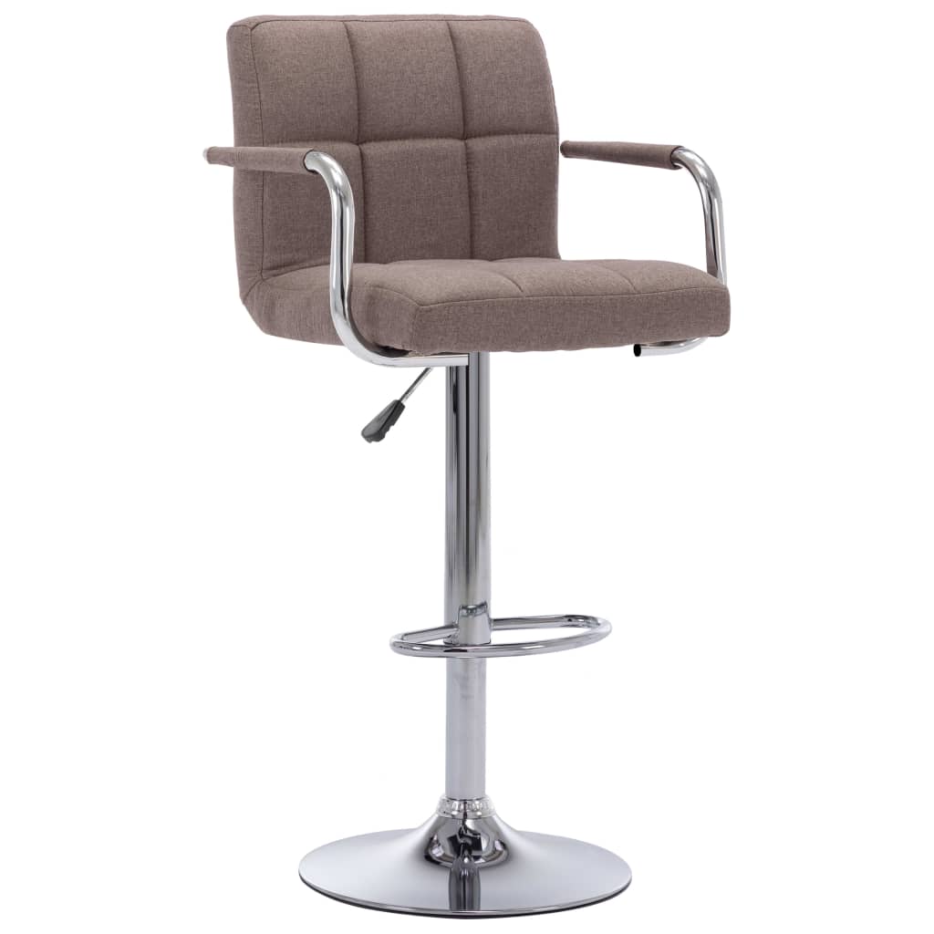 vidaXL Tabouret de bar Taupe Tissu