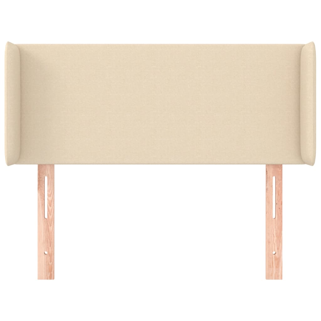 vidaXL Tête de lit avec oreilles Crème 103x16x78/88 cm Tissu