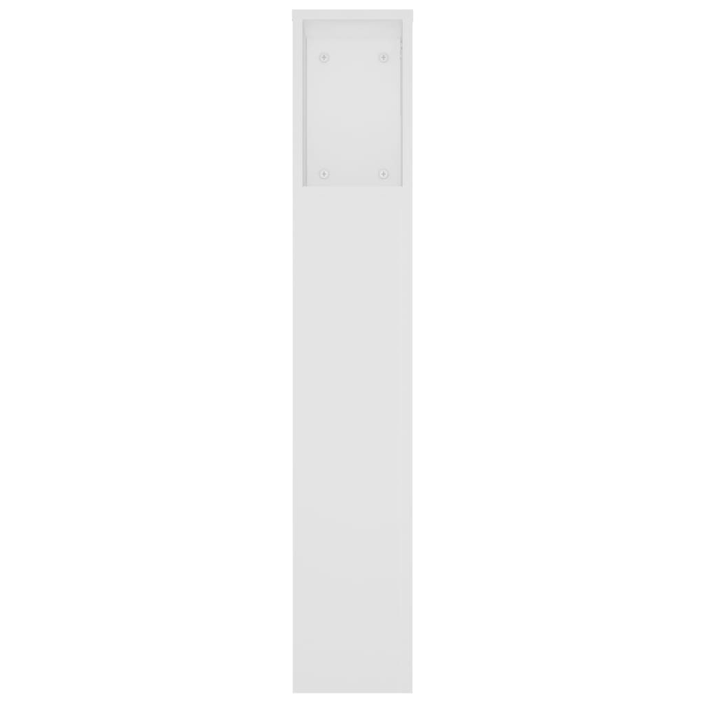vidaXL Armoire de tête de lit Blanc 220x18,5x104,5 cm