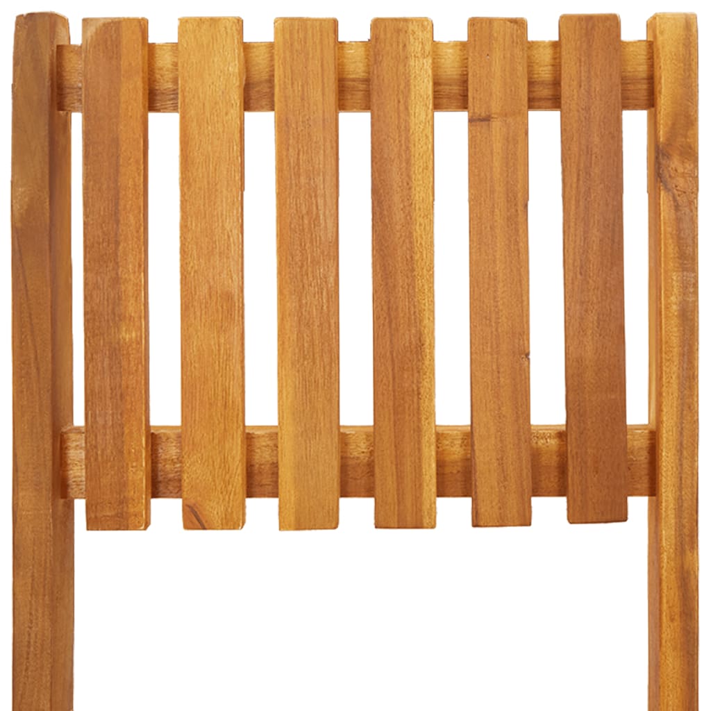 vidaXL Tabourets de bar d'extérieur pliants lot de 2 Bois d'acacia