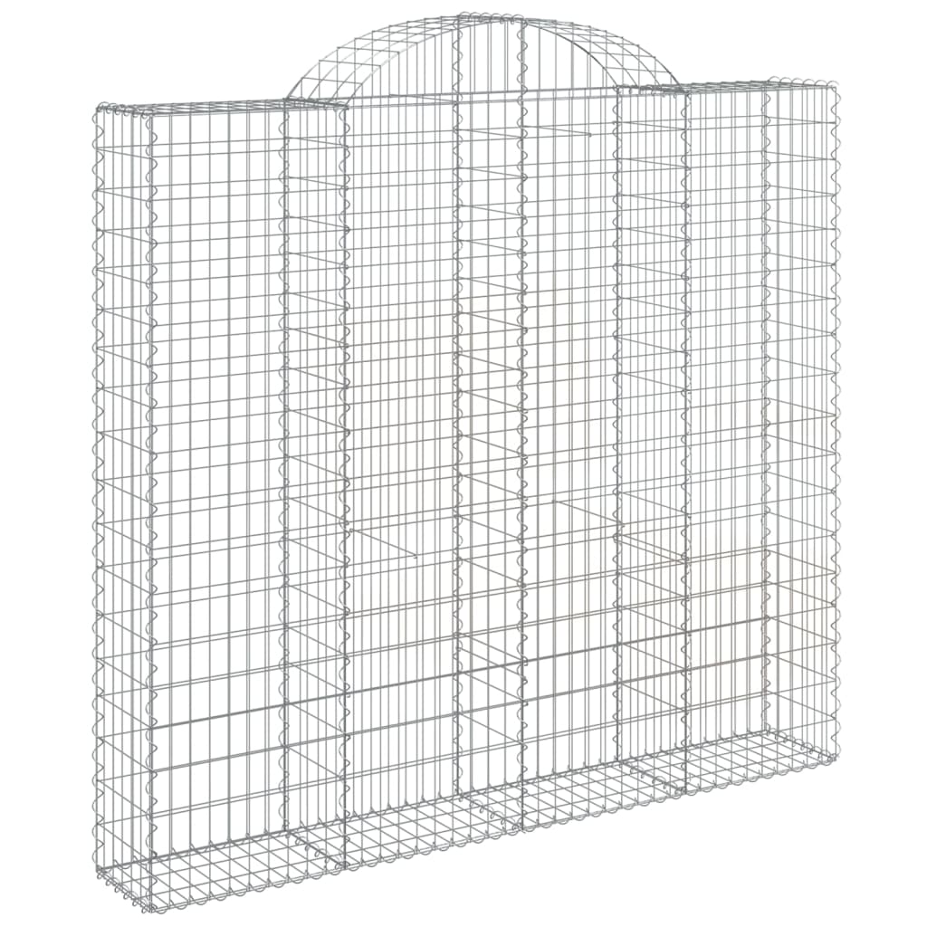 vidaXL Paniers à gabions arqués 3 pcs 200x30x180/200 cm Fer galvanisé