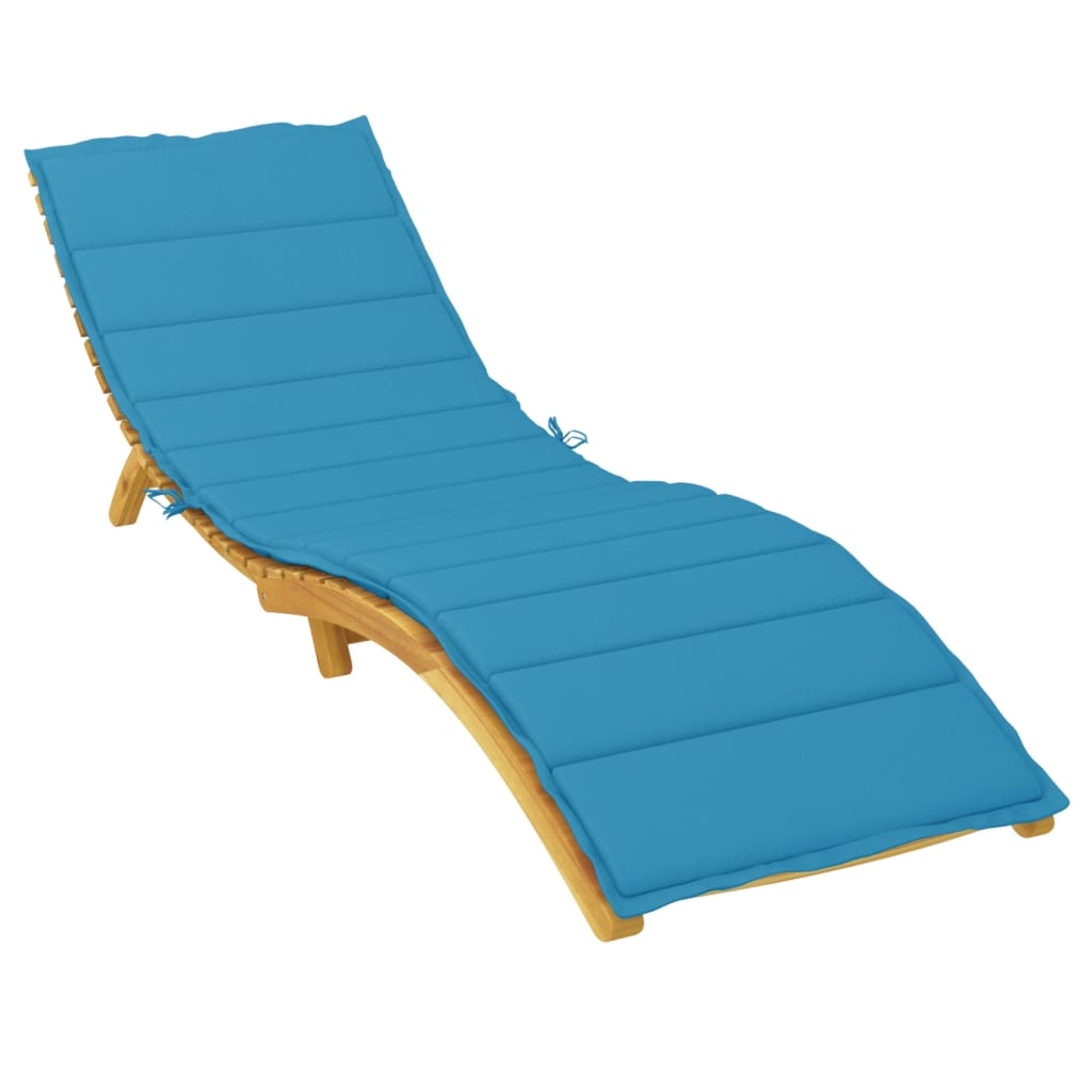 vidaXL Coussin de chaise longue bleu 200x60x3 cm tissu oxford