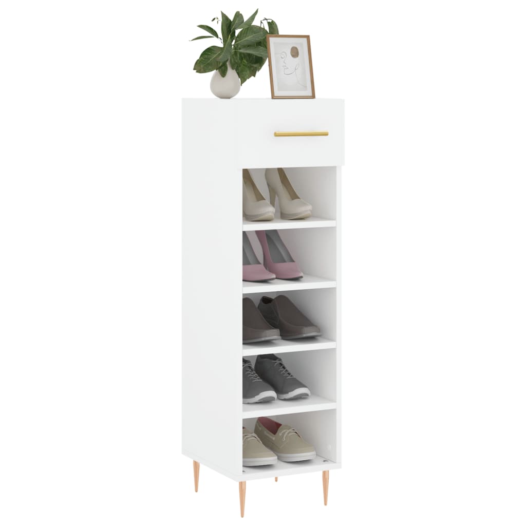 vidaXL Armoire à chaussures blanc 30x35x105 cm bois d'ingénierie