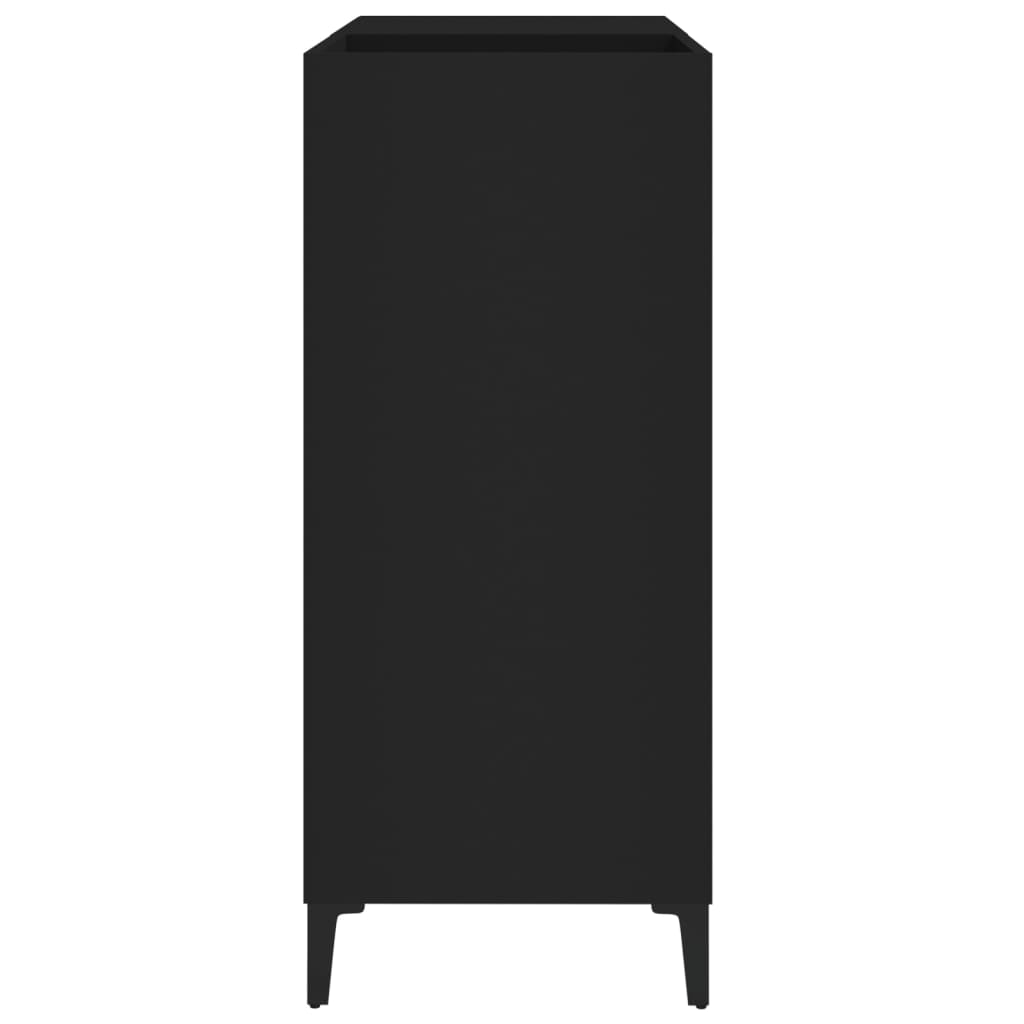 vidaXL Armoire à disques noir 84,5x38x89 cm bois d'ingénierie